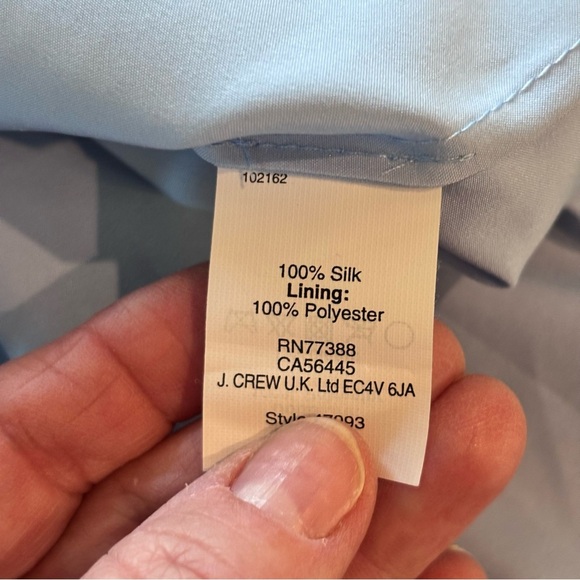 J Crew Louisa Midi Dress,100% Silk,Baby Blue,FairyCore Balletcore Y2K Bridesmaid - Picture 6 of 12